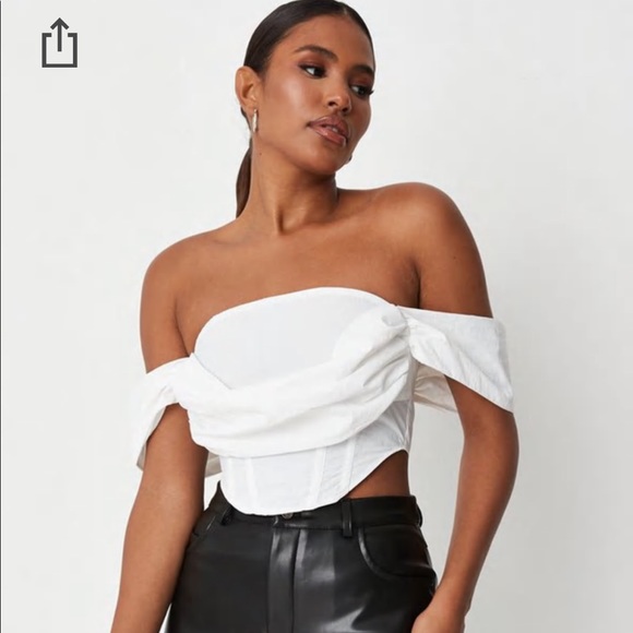 Missguided Tops - NWT Missguided - sleeveless extreme ruched bardot corset top.